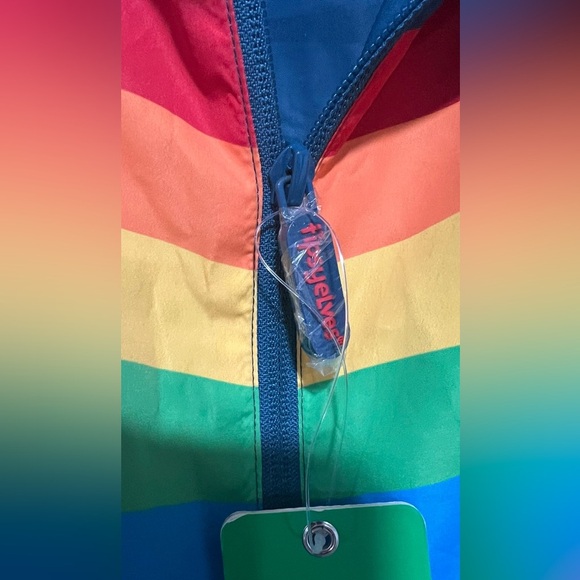 Tipsy Elves Rainbow Windbreaker Jacket Pride Festival Unisex Medium Brand New - Picture 5 of 6